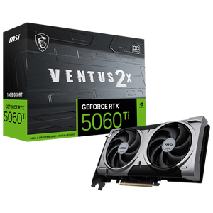 MSI GeForce RTX 5060 Ti Ventus 2X OC Plus 16GB GDDR7 DLSS4 Tarjeta Gráfica Nvidia MSI GeForce RTX 5060 Ti Ventus 2X OC Plus 16GB GDDR7 DLSS4 Tarjeta Gráfica Nvidia