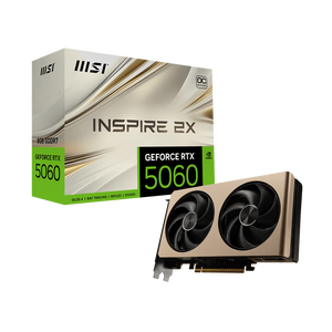 MSI GeForce RTX 5060 Inspire 2X OC 8GB GDDR7 DLSS4 Tarjeta Gráfica Nvidia MSI GeForce RTX 5060 Inspire 2X OC 8GB GDDR7 DLSS4 Tarjeta Gráfica Nvidia