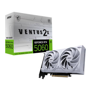 MSI GeForce RTX 5060 Ventus 2X OC White 8GB GDDR7 DLSS4 Blanca Tarjeta Gráfica Nvidia MSI GeForce RTX 5060 Ventus 2X OC White 8GB GDDR7 DLSS4 Blanca Tarjeta Gráfica Nvidia