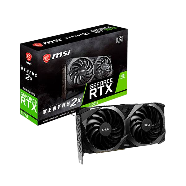 MSI GeForce RTX 3070 Ventus 2X OC 8GB GDDR6 LHR Tarjeta Gráfica Nvidia MSI GeForce RTX 3070 Ventus 2X OC 8GB GDDR6 LHR Tarjeta Gráfica Nvidia