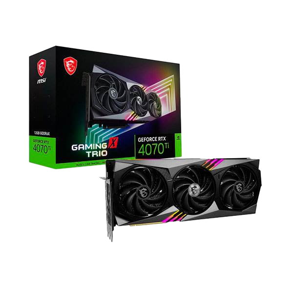 MSI GeForce RTX 4070 Ti Gaming X Trio 12GB GDDR6X DLSS3 Tarjeta Gráfica Nvidia MSI GeForce RTX 4070 Ti Gaming X Trio 12GB GDDR6X DLSS3 Tarjeta Gráfica Nvidia