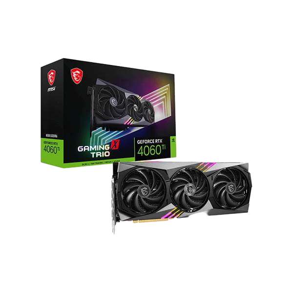 MSI GeForce RTX 4060 Ti Gaming X Trio 8GB GDDR6 DLSS3 Tarjeta Gráfica Nvidia MSI GeForce RTX 4060 Ti Gaming X Trio 8GB GDDR6 DLSS3 Tarjeta Gráfica Nvidia