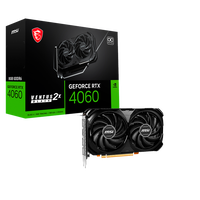 MSI GeForce RTX 4060 Ventus 2X OC Black 8GB GDDR6 DLSS3  Tarjeta Gráfica Nvidia