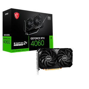 MSI GeForce RTX 4060 Ventus 2X OC Black 8GB GDDR6 DLSS3  Tarjeta Gráfica Nvidia