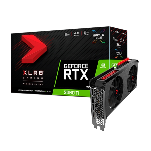 PNY GeForce RTX3060 Ti Gaming Revel EPICX 8GB GDDR6 Gráfica PNY GeForce RTX3060 Ti Gaming Revel EPICX 8GB GDDR6 Gráfica
