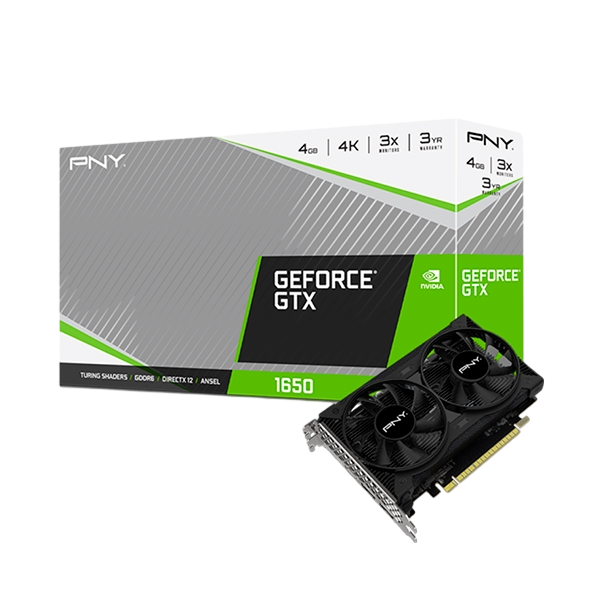 PNY GeForce GTX1650 Dual Fan 4GB GD6 Gráfica PNY GeForce GTX1650 Dual Fan 4GB GD6 Gráfica