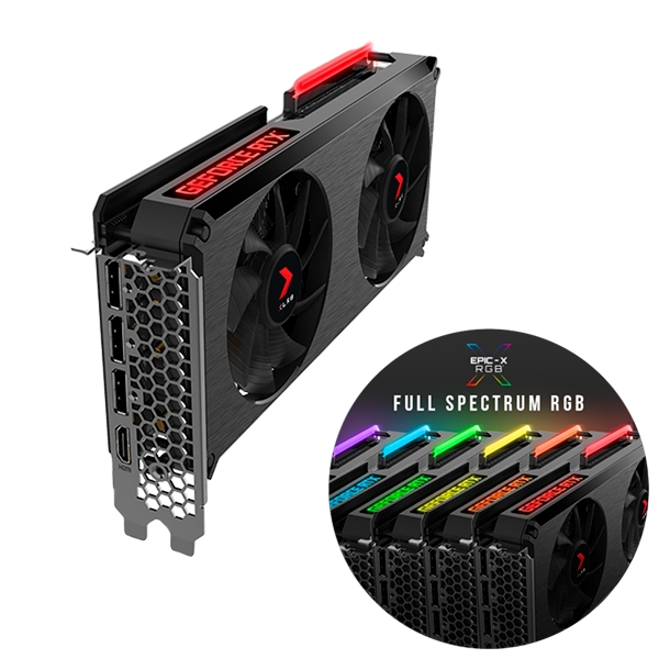PNY GeForce RTX3060 XLR8 Gaming Revel EpicX RGB Dual Fan 12GB GDDR6 Gráfica PNY GeForce RTX3060 XLR8 Gaming Revel EpicX RGB Dual Fan 12GB GDDR6 Gráfica