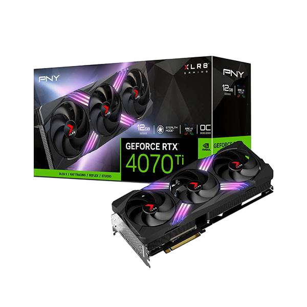 PNY GeForce RTX 4070 Ti XLR8 Gaming Verto Triple Fan 12GB GDDR6X DLSS3 Tarjeta Gráfica Nvidia PNY GeForce RTX 4070 Ti XLR8 Gaming Verto Triple Fan 12GB GDDR6X DLSS3 Tarjeta Gráfica Nvidia