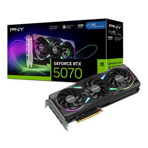 PNY GeForce RTX 5070 ARGB OC Triple Fan 12GB GDDR7 DLSS4  Tarjeta Gráfica Nvidia