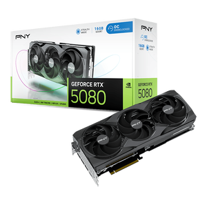 PNY GeForce RTX 5080 OC Triple Fan 16GB GDDR7 DLSS4  Tarjeta Gráfica Nvidia