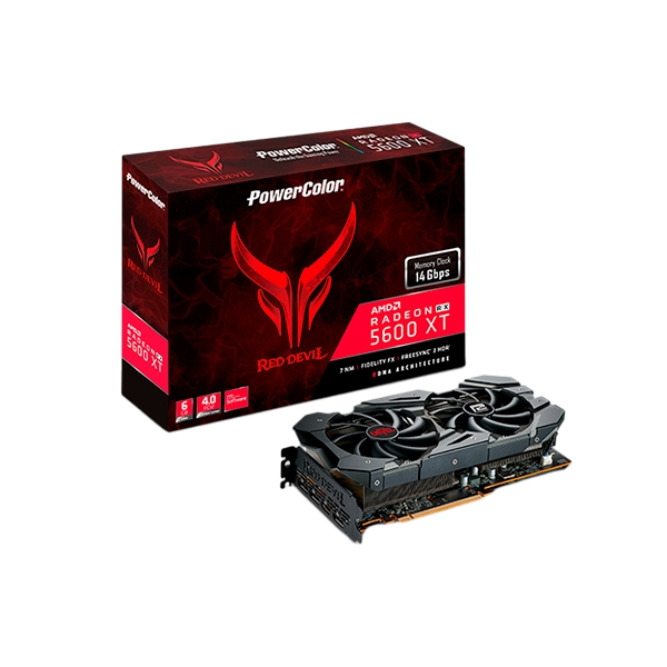 PowerColor Red Devil Radeon RX5600 XT 6GB GDDR6 Tarjeta Gráfica AMD PowerColor Red Devil Radeon RX5600 XT 6GB GDDR6 Tarjeta Gráfica AMD