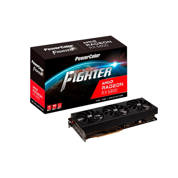 PowerColor Fighter Radeon RX6800 16GB GDDR6  Tarjeta Gráfica AMD PowerColor Fighter Radeon RX6800 16GB GDDR6  Tarjeta Gráfica AMD