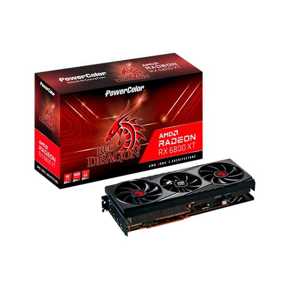PowerColor Red Dragon Radeon RX6800 XT 16GB GDDR6 Tarjeta Gráfica AMD PowerColor Red Dragon Radeon RX6800 XT 16GB GDDR6 Tarjeta Gráfica AMD
