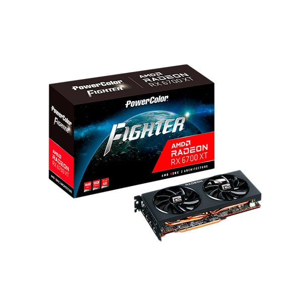 PowerColor Fighter Radeon RX6700 XT 12GB GDDR6 Tarjeta Gráfica AMD PowerColor Fighter Radeon RX6700 XT 12GB GDDR6 Tarjeta Gráfica AMD
