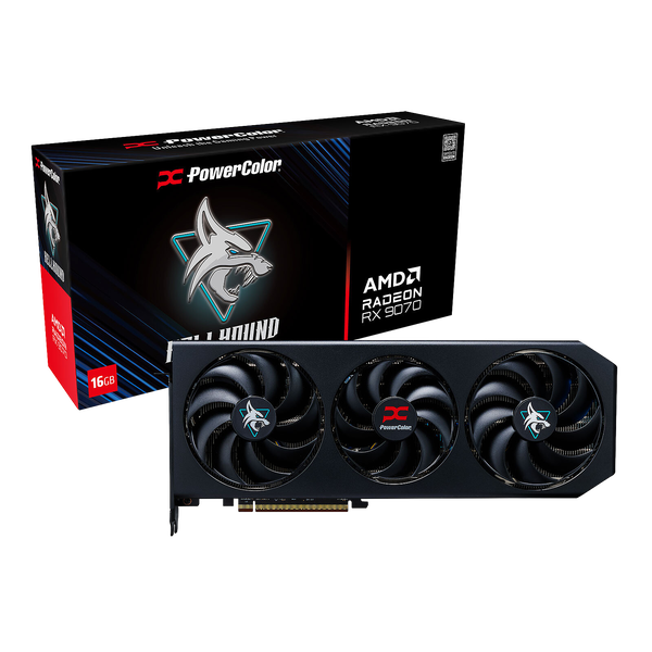 PowerColor Radeon RX 9070 Hellhound OC 16GB GDDR6 RDNA4 Tarjeta Gráfica AMD PowerColor Radeon RX 9070 Hellhound OC 16GB GDDR6 RDNA4 Tarjeta Gráfica AMD