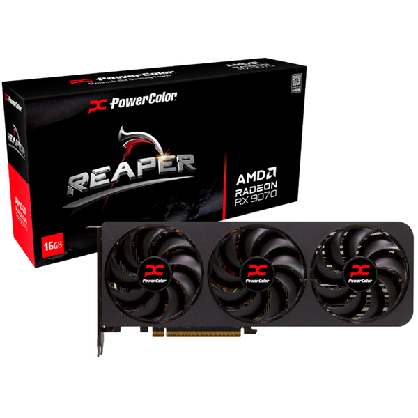 PowerColor AMD Radeon RX 9070 Reaper 16GB GDDR6 RDNA4  Tarjeta Gráfica AMD PowerColor AMD Radeon RX 9070 Reaper 16GB GDDR6 RDNA4  Tarjeta Gráfica AMD