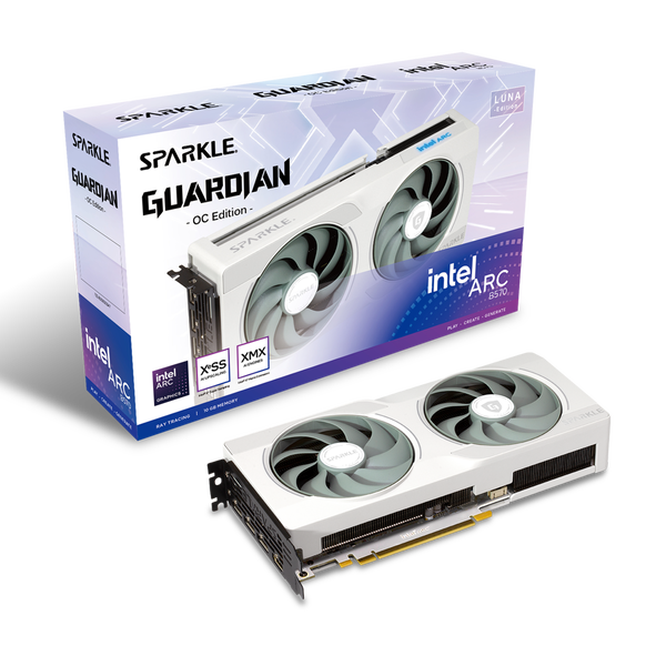 Sparkle Intel Arc B570 Guardian Luna OC White 10GB GDDR6 Tarjeta Gráfica Intel Sparkle Intel Arc B570 Guardian Luna OC White 10GB GDDR6 Tarjeta Gráfica Intel