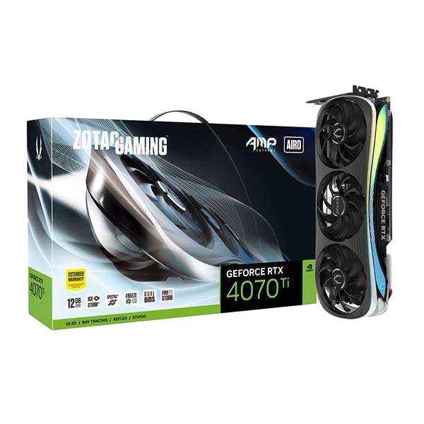 Zotac GeForce RTX 4070 Ti AMP Extreme AIRO 12GB GDDR6X DLSS3 Tarjeta Gráfica Nvidia Zotac GeForce RTX 4070 Ti AMP Extreme AIRO 12GB GDDR6X DLSS3 Tarjeta Gráfica Nvidia