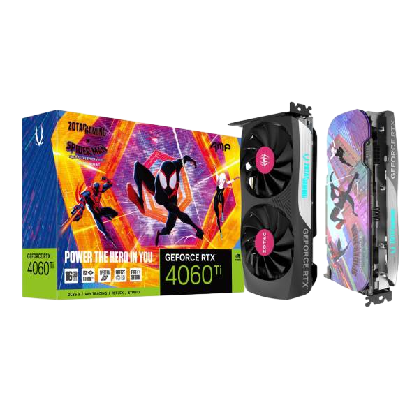 Zotac GeForce RTX 4060 Ti AMP Spiderman 16GB GDDR6 DLSS3  Tarjeta Gráfica Nvidia Zotac GeForce RTX 4060 Ti AMP Spiderman 16GB GDDR6 DLSS3  Tarjeta Gráfica Nvidia