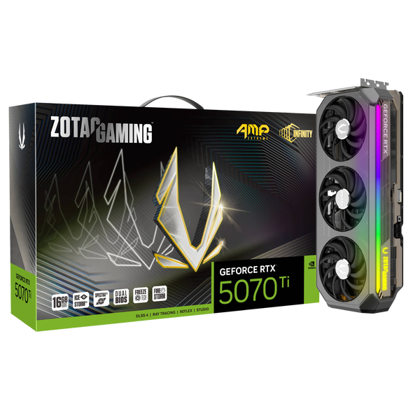 Zotac GeForce RTX 5070 Ti AMP Extreme Infinity 16GB GDDR7 DLSS4  Tarjeta Gráfica Nvidia Zotac GeForce RTX 5070 Ti AMP Extreme Infinity 16GB GDDR7 DLSS4  Tarjeta Gráfica Nvidia