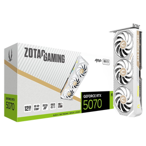 Zotac GeForce RTX 5070 AMP White 12GB GDDR7 DLSS4  Blanca  Tarjeta Gráfica Nvidia