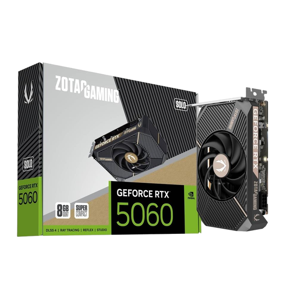 Zotac GeForce RTX 5060 Solo 8GB GDDR7 DLSS4 Tarjeta Gráfica Nvidia Zotac GeForce RTX 5060 Solo 8GB GDDR7 DLSS4 Tarjeta Gráfica Nvidia