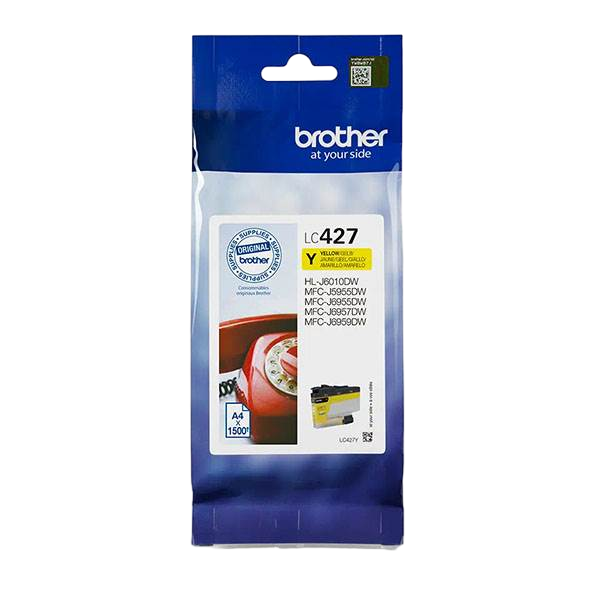 Brother LC427Y Amarillo 1500 páginas  Cartucho Tinta Original Brother LC427Y Amarillo 1500 páginas  Cartucho Tinta Original