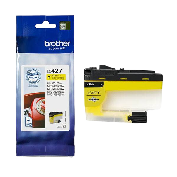 Brother LC427Y Amarillo 1500 páginas  Cartucho Tinta Original Brother LC427Y Amarillo 1500 páginas  Cartucho Tinta Original