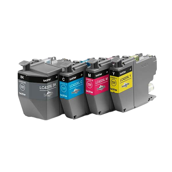 Pack de 4 cartuchos originales Brother LC422XLVAL BKCMY Multipack alta duración Pack de 4 cartuchos originales Brother LC422XLVAL BKCMY Multipack alta duración