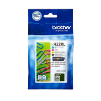 Pack de 4 cartuchos originales Brother LC422XLVAL BKCMY Multipack alta duración Pack de 4 cartuchos originales Brother LC422XLVAL BKCMY Multipack alta duración