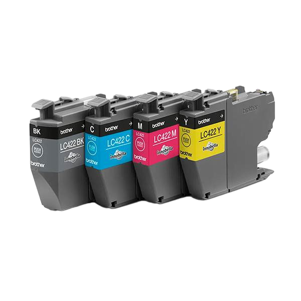 Pack de 4 cartuchos originales Brother LC422VAL BKCMY Multipack 550 páginas Pack de 4 cartuchos originales Brother LC422VAL BKCMY Multipack 550 páginas