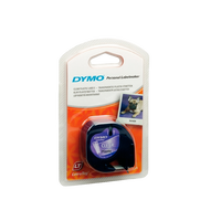 Dymo cinta plástico negro  transparente 12mm x 4m Recambio