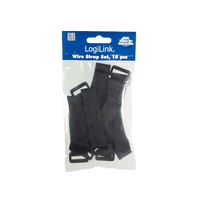 Logilink 10 bridas textiles velcro para cable negro
