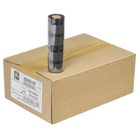 Zebra Media 2300 Wax | Cinta térmica ribbon de cera negra 110 mm × 74 m core 12 mm (Pack 12 rollos)