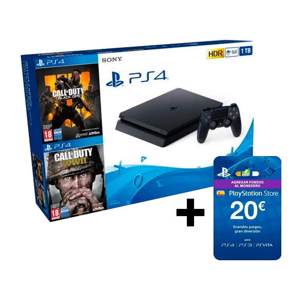 Sony PS4 Slim 1TB COD BOIIII COD WWII 20 PS Store Sony PS4 Slim 1TB COD BOIIII COD WWII 20 PS Store