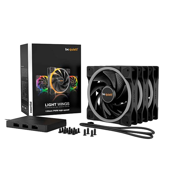 Be Quiet Light Wings High Speed 120mm pack 3 unidades ARGB Ventilador Be Quiet Light Wings High Speed 120mm pack 3 unidades ARGB Ventilador