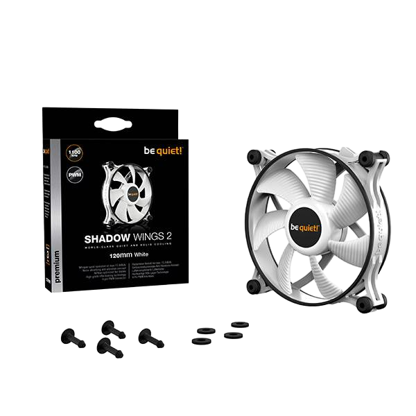 Be Quiet Shadow Wings 2 PWM White 120mm  Ventilador Be Quiet Shadow Wings 2 PWM White 120mm  Ventilador