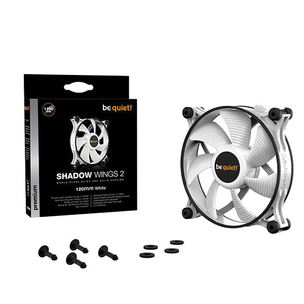 Be Quiet Shadow Wings 2 White 120mm  Ventilador Be Quiet Shadow Wings 2 White 120mm  Ventilador