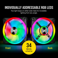 Corsair QL140 RGB Dual Pack 140mm Ventilador Corsair QL140 RGB Dual Pack 140mm Ventilador