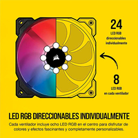 Corsair SP120 Elite RGB Triple Pack 120mm con Node Core Ventilador Corsair SP120 Elite RGB Triple Pack 120mm con Node Core Ventilador