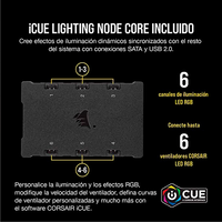 Corsair SP120 Elite RGB Triple Pack 120mm con Node Core Ventilador Corsair SP120 Elite RGB Triple Pack 120mm con Node Core Ventilador