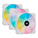 Corsair SP120 Elite RGB White Triple Pack 120mm Node Core - Ventilador