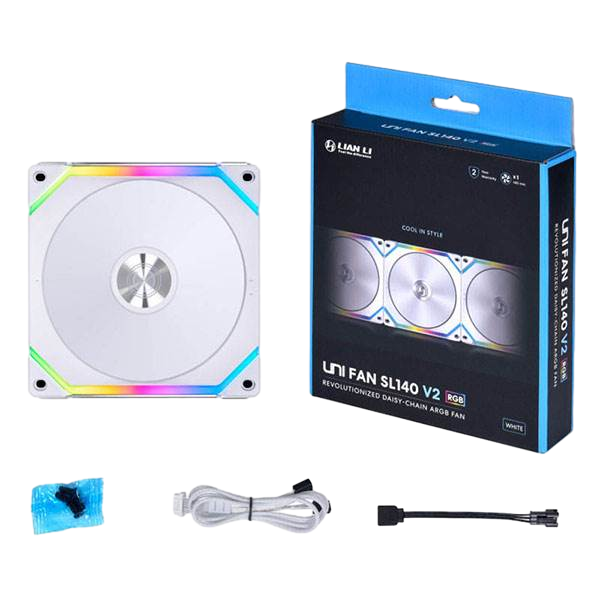 Lian Li UNI FAN SL140 V2 ARGB 140mm White  Ventilador Lian Li UNI FAN SL140 V2 ARGB 140mm White  Ventilador
