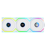 Lian Li UNI FAN SL Wireless Pantalla LCD 120 ARGB FAN Reverse Blade | Pack de 3 Ventiladores Blancos