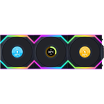 Lian Li UNI FAN SL Wireless Pantalla LCD 120 ARGB FAN Reverse Blade | Pack de 3 Ventiladores Negros