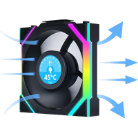 Lian Li UNI FAN SL Wireless Pantalla LCD 120 ARGB FAN Black  Ventilador suplementario