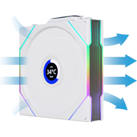 Lian Li UNI FAN TL Wireless Pantalla LCD 120 ARGB FAN White  Ventilador Suplementario Blanco