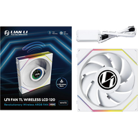 Lian Li UNI FAN TL Wireless Pantalla LCD 120 ARGB FAN White  Ventilador Suplementario Blanco