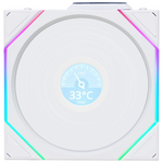 Lian Li UNI FAN TL Wireless Pantalla LCD 120 ARGB FAN Reverse Blade | Ventilador Suplementario Blanco