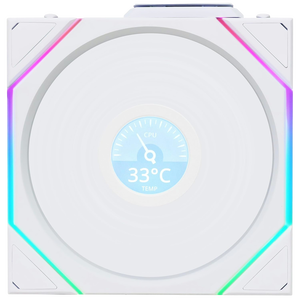 Lian Li UNI FAN TL Wireless Pantalla LCD 120 ARGB FAN Reverse Blade  Ventilador Suplementario Blanco